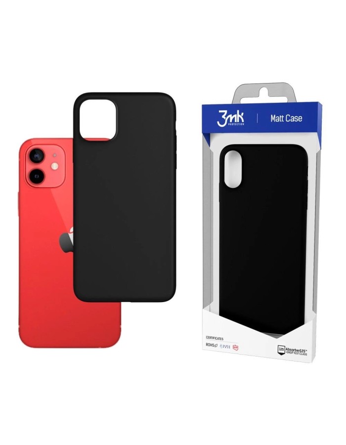 Apple iPhone 12 Mini - 3mk Matt Case black Apple iPhone 12 Mini - 3mk Matt Case black