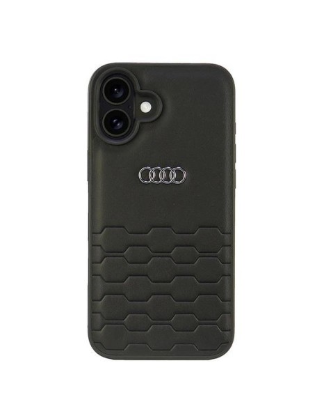 Audi Synthetic Leather iPhone 16 Plus 6.7" black/black hardcase AU-TPUPCIP16M-GT/D2-BK