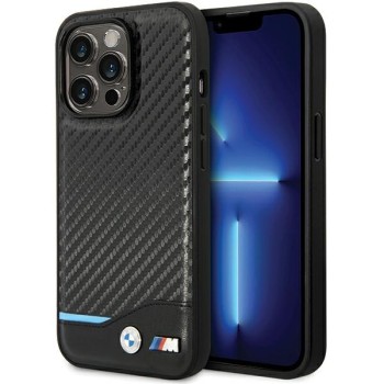 BMW Leather Carbon Case for iPhone 13 Pro Max - Black BMW Leather Carbon Case for iPhone 13 Pro Max - Black