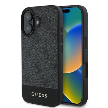 Guess 4G Bottom Stripe iPhone 16 Case - Gray
