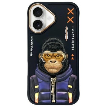 Nimmy Cool&amp;amp;Cute 2.0 Monkey case for iPhone 16 - black