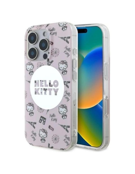 Hello Kitty IML All Over Paris Magsafe iPhone 16 Pro Case - Pink