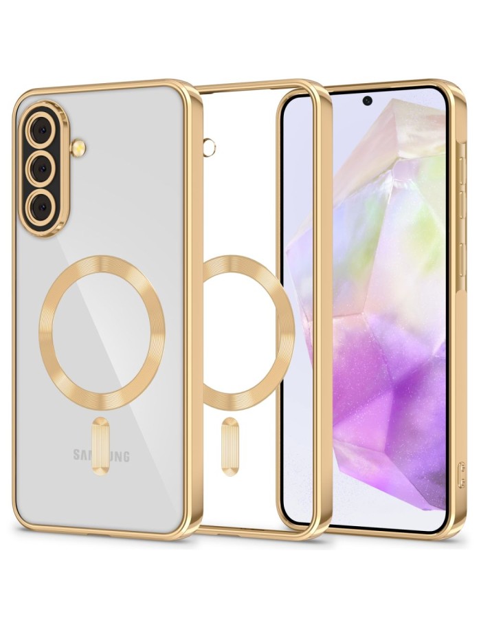 Tech-Protect MagFlex MagSafe Case for Samsung Galaxy A37 5G - Transparent Gold Tech-Protect MagFlex MagSafe Case for Samsung Galaxy A37 5G - Transparent Gold