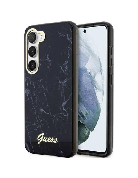 Guess GUHCS23MPCUMAK S23 +S916 black/black hardcase Marble Guess GUHCS23MPCUMAK S23 +S916 black/black hardcase Marble