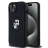 Karl Lagerfeld Silicone Karl&amp;amp;Choupette MagSafe case for iPhone 15 Plus / 14 Plus - black