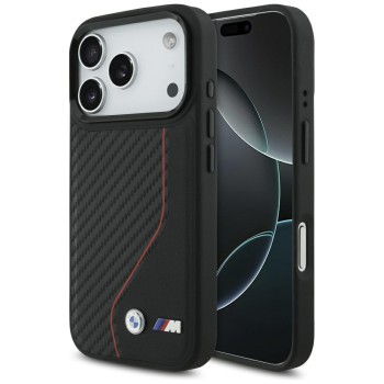 BMW M Carbon Line &amp;amp; Logo MagSafe Case for iPhone 17 Pro - Red