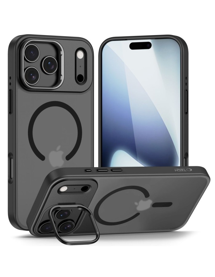 Tech-Protect MagStand MagSafe case for iPhone 17 Pro - matte black Tech-Protect MagStand MagSafe case for iPhone 17 Pro - matte black