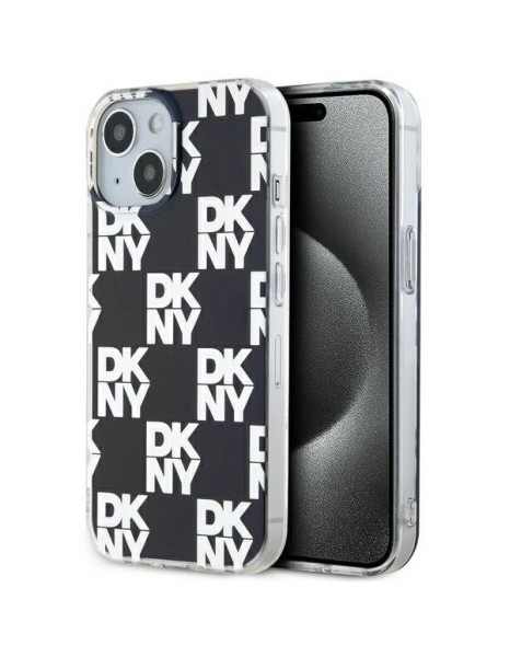 DKNY IML Checkered Mono Pattern case for iPhone 15 Plus / 14 Plus - black DKNY IML Checkered Mono Pattern case for iPhone 15 Plus / 14 Plus - black