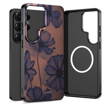 Tech-Protect Lamano MagSafe Case for Samsung Galaxy S26 Ultra - Brown and Purple