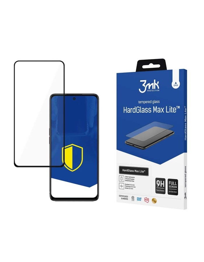 Tempered glass 3mk HardGlass Max Lite Black for Oppo A58 4G