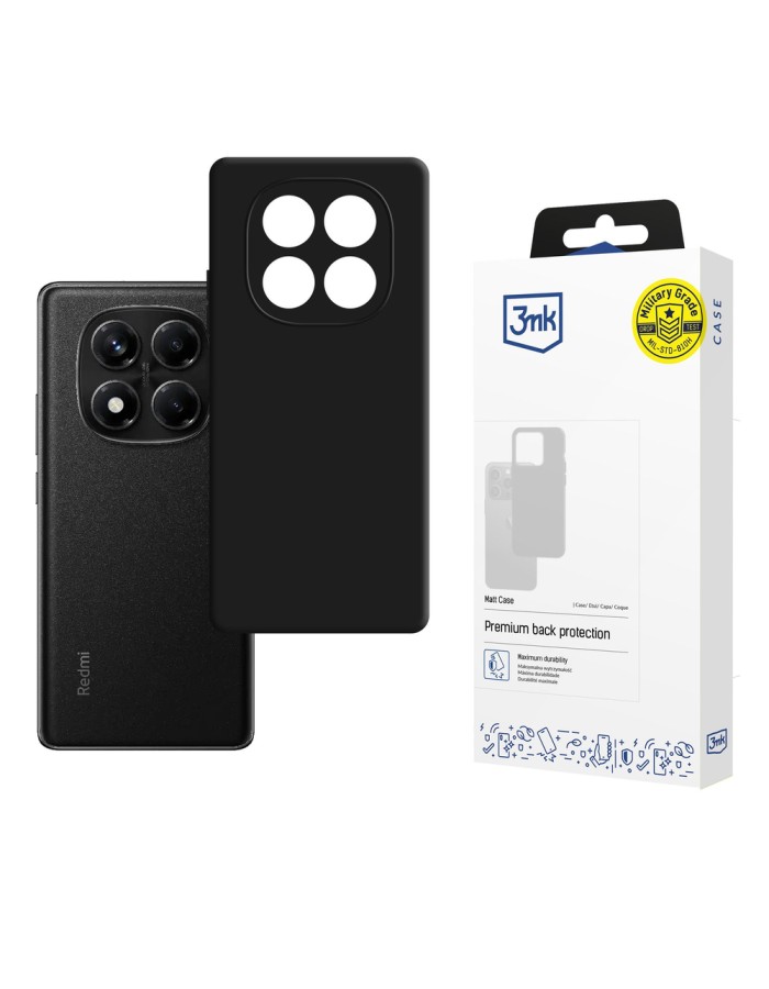 3mk Matt Case for Xiaomi Redmi Note 14 Pro 4G - matte black