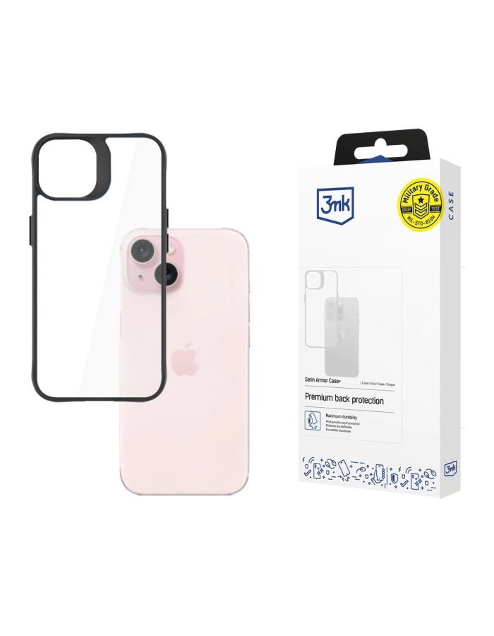 Apple iPhone 15 - 3mk Satin Armor Case+ Apple iPhone 15 - 3mk Satin Armor Case+
