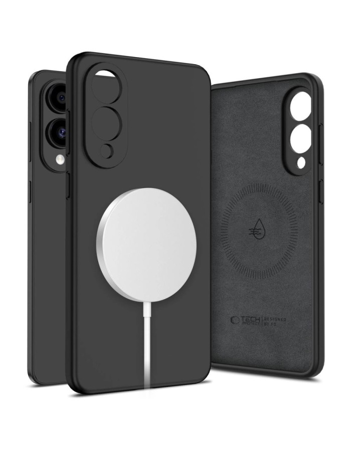 Tech-Protect Liquid Silicone MagSafe case for Samsung Galaxy S25 Edge - black Tech-Protect Liquid Silicone MagSafe case for Samsung Galaxy S25 Edge - black