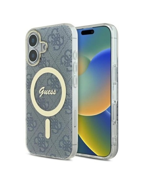 Guess IML 4G MagSafe iPhone 16 Case - Blue Guess IML 4G MagSafe iPhone 16 Case - Blue