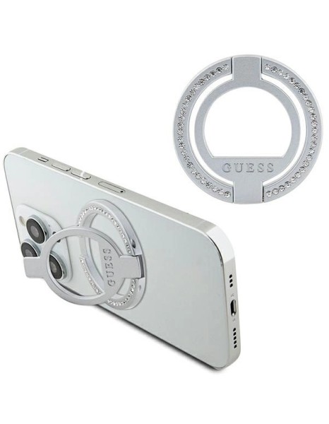 Guess MagSafe Ring Rhinestone holder - silver
