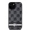 DKNY Leather Checkered Mono Pattern &amp;amp; Printed Stripes case for Samsung Galaxy S24+ - black
