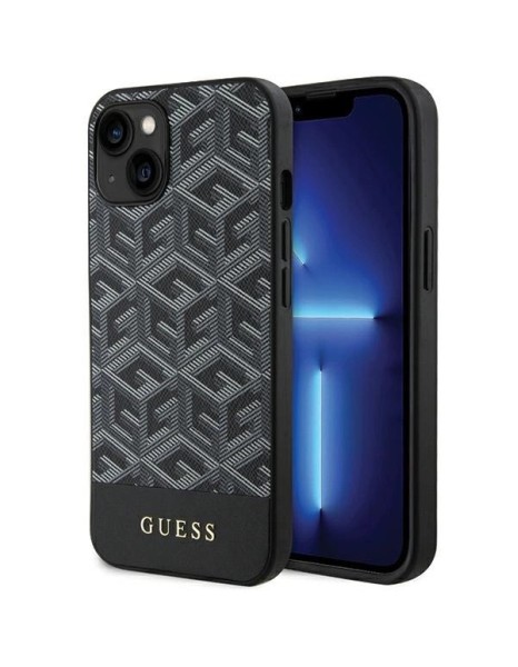 Guess GCube Stripes MagSafe case for iPhone 15 / 14 / 13 - black Guess GCube Stripes MagSafe case for iPhone 15 / 14 / 13 - black