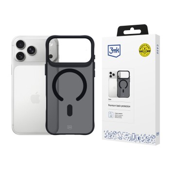 3mk Smoke MagCase for iPhone 17 Pro - Black Semi-Transparent