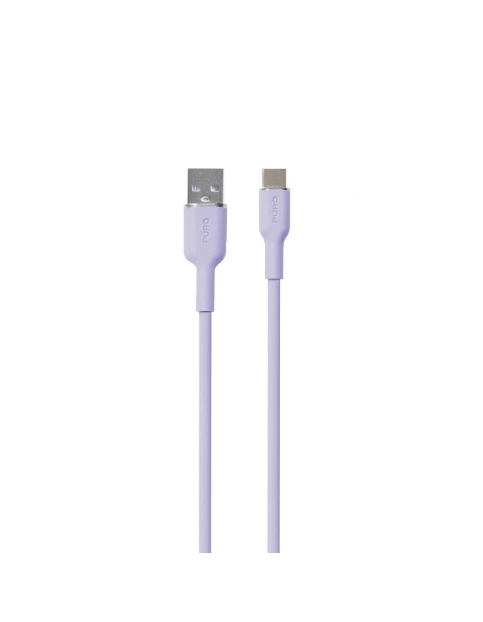 Puro Soft USB-A - USB-C Cable 1.5m - Purple Puro Soft USB-A - USB-C Cable 1.5m - Purple