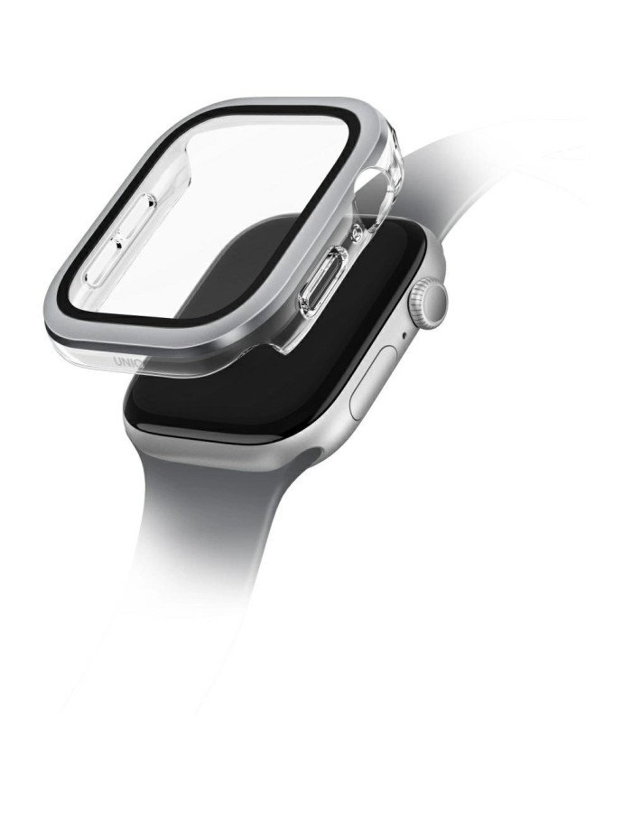 Uniq Voute Tempered Glass Case for Apple Watch 10 42 mm - Silver Uniq Voute Tempered Glass Case for Apple Watch 10 42 mm - Silver