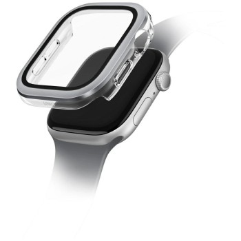 Uniq Voute tempered glass case for Apple Watch 10 46 mm - silver