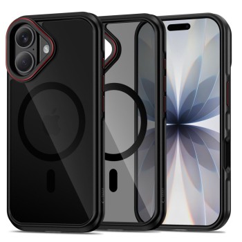 Tech-Protect MagHybrid MagSafe Case for iPhone 17 - Black and Red Tech-Protect MagHybrid MagSafe Case for iPhone 17 - Black and Red