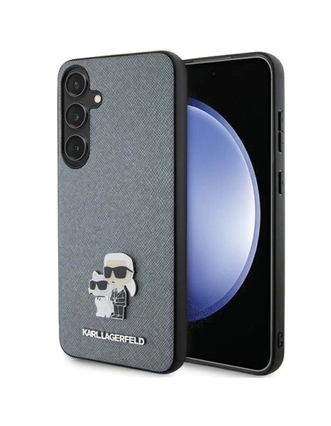 Karl Lagerfeld KLHCS24MPSAKCMPG S24+ S926 hardcase gray/gray Saffiano Karl &amp;amp; Choupette Metal Pin