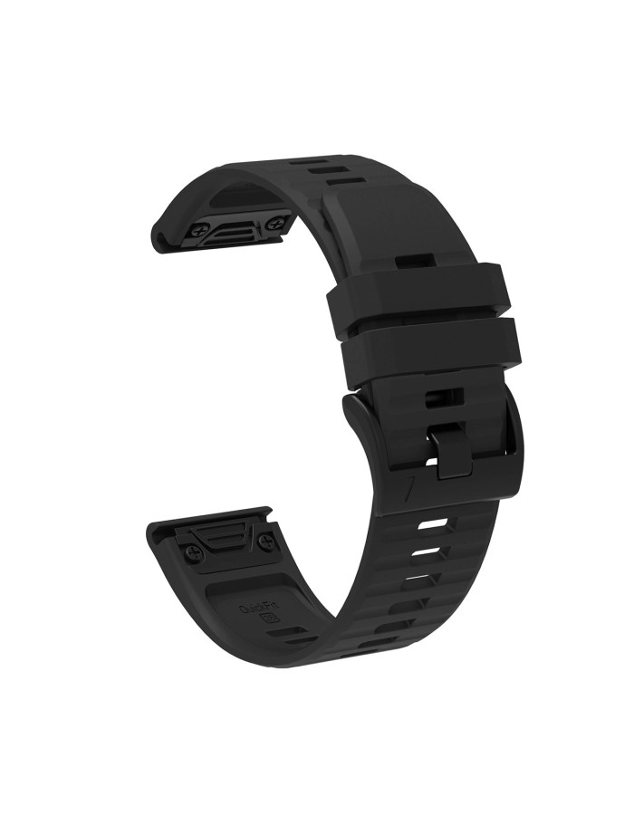 Silicone Strap for Garmin Fenix 3 / 5X / 6X / 7X Pro - Black