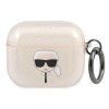 Karl Lagerfeld Glitter Karl&amp;#39;s Head Case for AirPods 3 - Gold