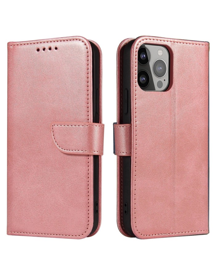 Wallet Case with Stand for iPhone 15 Pro Max Magnet Case - Pink Wallet Case with Stand for iPhone 15 Pro Max Magnet Case - Pink