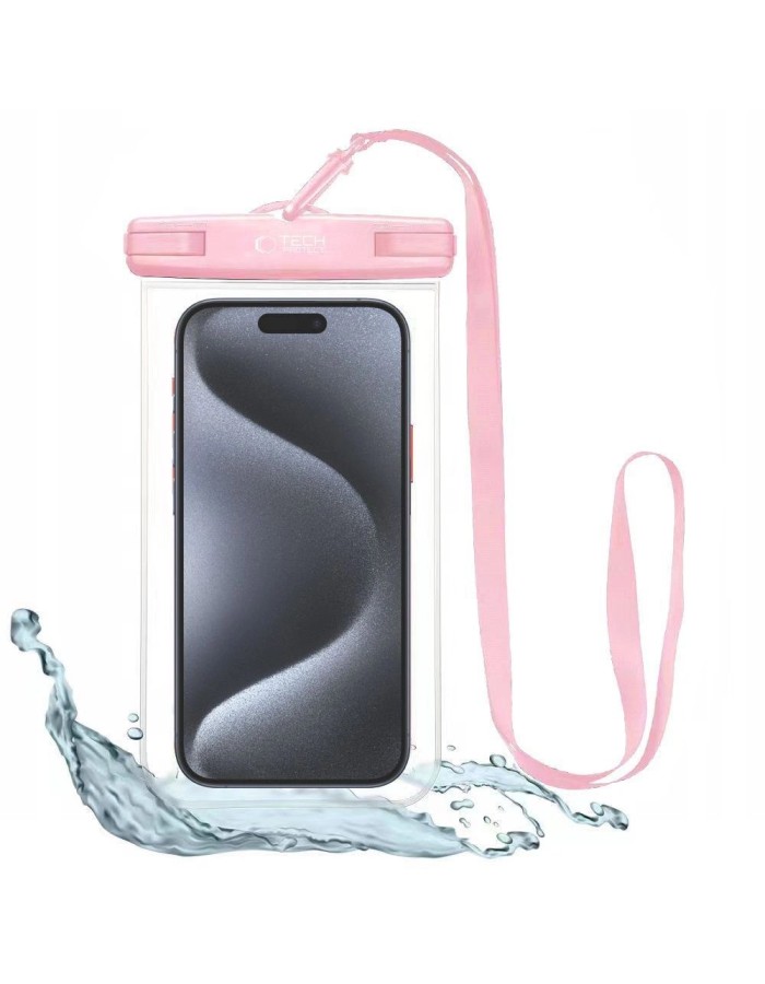 Tech-Protect Waterproof Case UWC7 waterproof for devices up to 6.9" - pink Tech-Protect Waterproof Case UWC7 waterproof for devices up to 6.9" - pink