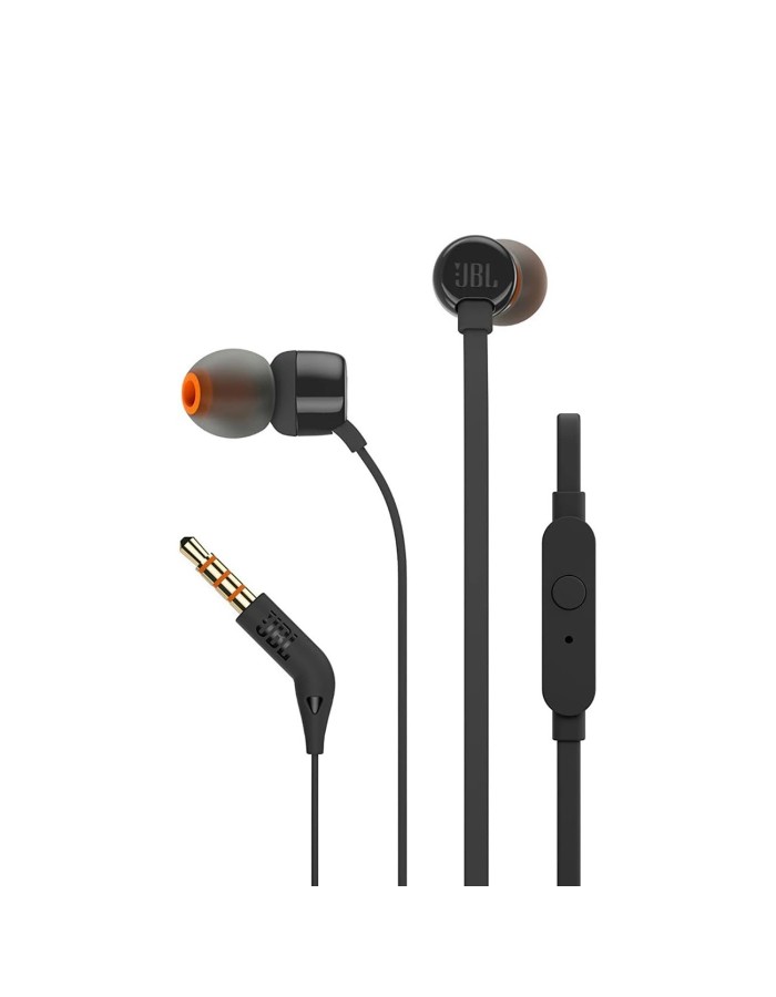 JBL Tune 110 in-ear headphones with 3.5mm mini jack and remote control - black