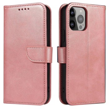 Magnet Case for Samsung Galaxy S23 Ultra Cover with Flip Wallet Stand Pink