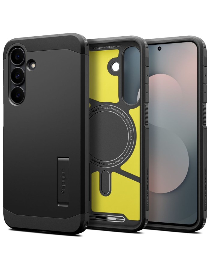 Spigen Tough Armor Mag MagSafe Case for Samsung Galaxy S25 FE - Black and Yellow Spigen Tough Armor Mag MagSafe Case for Samsung Galaxy S25 FE - Black and Yellow