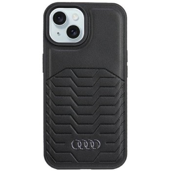 Audi Synthetic Leather Case with MagSafe for iPhone 15/14/13 - Black