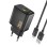 Dudao A27STEU 25W GaN USB-A Wall Charger with USB-A - USB-C Cable - Black