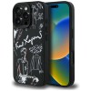 Karl Lagerfeld Grained Pattern & Logo MagSafe Case for iPhone 16 Pro Max - Black Karl Lagerfeld Grained Pattern & Logo MagSafe Case for iPhone 16 Pro Max - Black