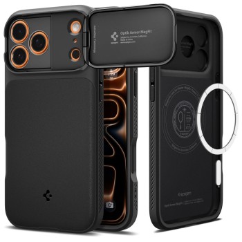 Spigen Optik Armor MagSafe Case for iPhone 17 Pro Max - Black Spigen Optik Armor MagSafe Case for iPhone 17 Pro Max - Black
