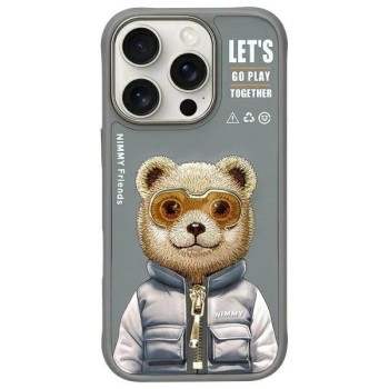 Nimmy Cool&amp;amp;Cute 2.0 Bear Case for iPhone 16 Pro - Gray