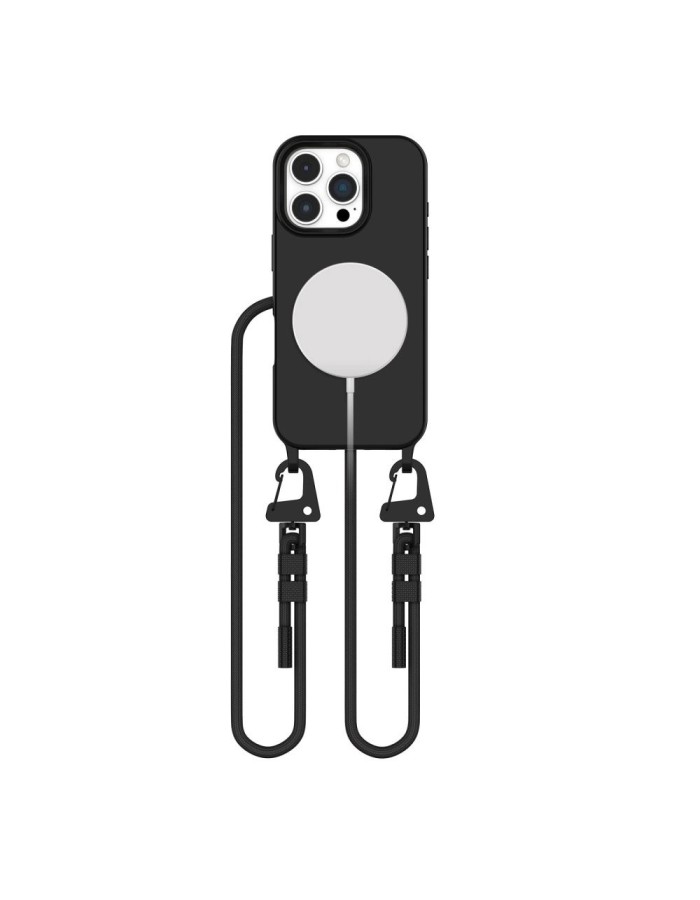 Tech-Protect MagNecklace MagSafe Case with Lanyard for iPhone 16 Pro - Black