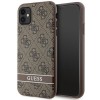 Guess GUHCN61P4SNW iPhone 11 / Xr brown/brown hardcase 4G Stripe Guess GUHCN61P4SNW iPhone 11 / Xr brown/brown hardcase 4G Stripe