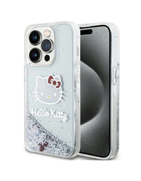 Hello Kitty Liquid Glitter Charms Kitty Head case for iPhone 13 Pro / 13 - silver Hello Kitty Liquid Glitter Charms Kitty Head case for iPhone 13 Pro / 13 - silver