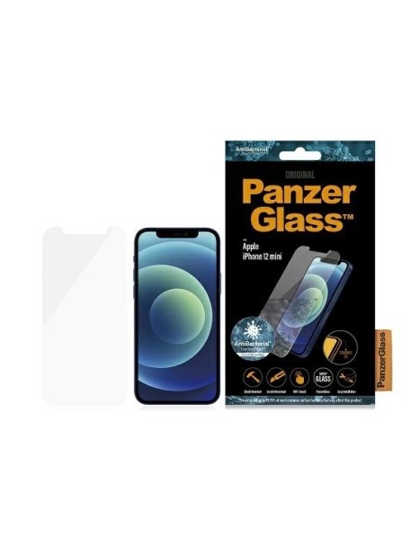 Tempered glass PanzerGlass Standard Super+ antibacterial for iPhone 12 Mini Tempered glass PanzerGlass Standard Super+ antibacterial for iPhone 12 Mini