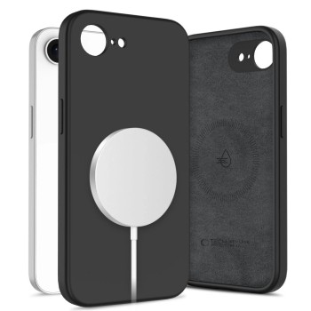 Tech-Protect Liquid Silicone MagSafe iPhone 16e Case - Black