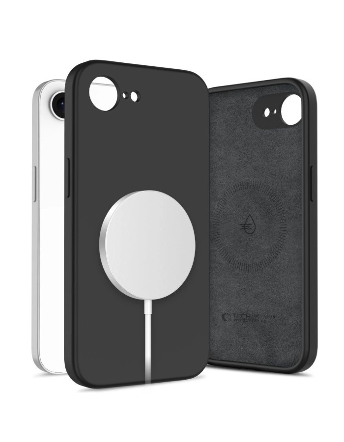 Tech-Protect Liquid Silicone MagSafe iPhone 16e Case - Black