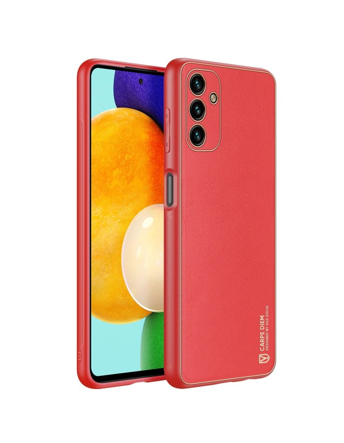 Dux Ducis Yolo elegant cover made of ecological leather for Samsung Galaxy A13 5G red Dux Ducis Yolo elegant cover made of ecological leather for Samsung Galaxy A13 5G red