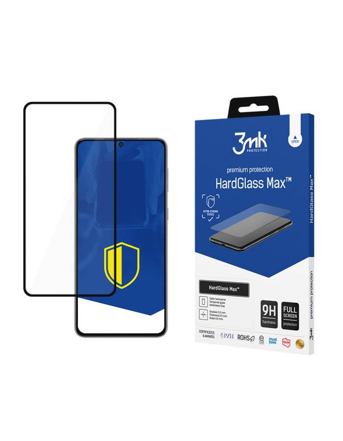 Reinforced full-screen tempered glass 3mk HardGlass Max Black for Samsung Galaxy S21+ 5G Reinforced full-screen tempered glass 3mk HardGlass Max Black for Samsung Galaxy S21+ 5G