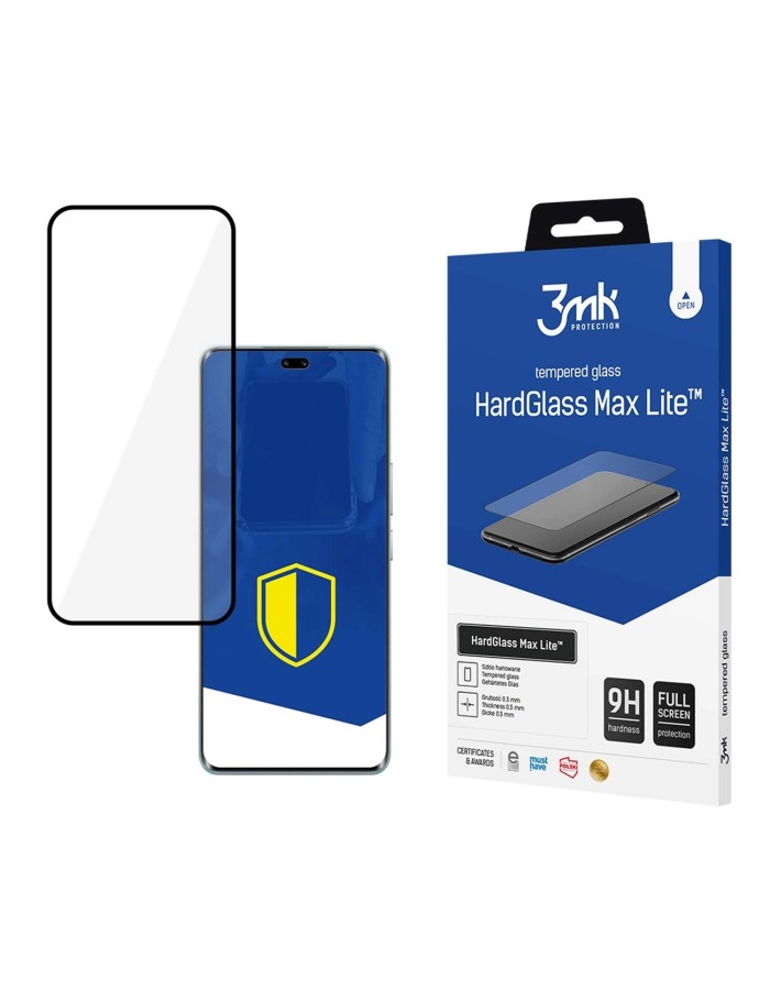 Tempered glass 3mk HardGlass Max Lite Black for Honor 200 Pro