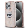 Karl Lagerfeld IML Choupette Head &amp;amp; Monogram case for iPhone 14 Pro Max - pink