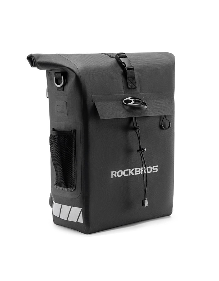 Rockbros Bike Bag with Backpack Function, Waterproof, with Helmet Attachment 18l - Black